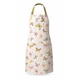 Dery Collection Mutfak Önlüğü, Unisex, Krem, Standart Boy, Duck Kumaş, Leke Tutmayan Sıvı İtici, Kelebek Desenli, 70x80 cm
