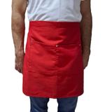 Dery Collection Mutfak Önlüğü, Unisex, Siyah, 50x70 cm,%65 Pamuk%35 Polyester, Yarım Boy, Düz (Kırmızı)