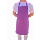 Dery Collection Mutfak Önlüğü, Unisex, Turuncu/Siyah/Mor, Standart, Duck Kumaş, Barista/Kafe/Pastane/Restaurant/Kasap/Kuaför, Sıvı İtici (Mor)
