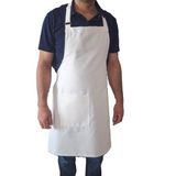 Dery Collection Şef Mutfak Önlüğü, Unisex, Beyaz, 70x80 cm, Duck Kumaş, Sıvı İtici, Kuş Gözü Detaylı, Ayarlanabilir Boyun Askılı