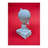 DERYA DESİNG ART Dekoratif Ham Polyester Kitaplı Dünya Heykel Biblo Obje, 26x13 cm