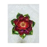 DERYA DESİNG ART Dekoratif Lotus Çiçeği Biblo, Polyester, Çok Renkli