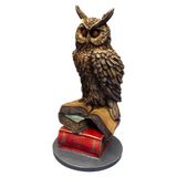 DERYA DESİNG ART Dekoratif Polyester Kitaplı Baykuş Biblo, 24x10 cm, Çok Renkli