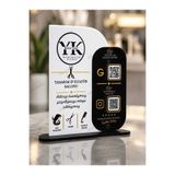 Derya Exclusive QR Kodlu Masaüstü Tanıtım Standı – İşletmeler İçin Google Yorum / Instagram Takip Standı