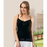 Derya Kurşun Dantelli İp Askılı Kadın Atlet 168 - L - XL - Siyah