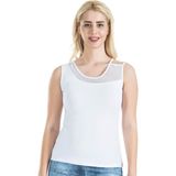 Derya Kurşun Geniş Transparan Askılı Kadın Atlet 180 Beyaz L-xl