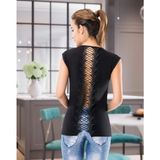 Derya Kurşun Güpürlü Kadın Atlet 136 Siyah L-xl