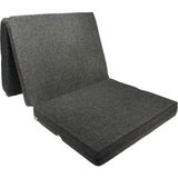 Derya Ticaret 3'e Katlanır Sünger Yatak - Minder - Antrasit - 75 x 175 cm