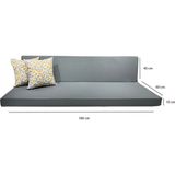 Derya Ticaret Katlanır Sünger Yatak - Minder - Gri - 100 x 180 cm