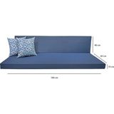 Derya Ticaret Katlanır Sünger Yatak - Minder - Mavi - 100 x 180 cm