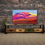 Deryawood Almond Doğal Ahşap 200 x 45 x 55 cm Ceviz Renk Çekmeceli Tv Ünitesi