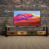 Deryawood Almond Doğal Ahşap Çekmeceli Tv Ünitesi -140 x 45 x 55 cm -Ceviz Renk