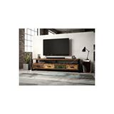 Deryawood Almond Doğal Ahşap Çekmeceli Tv Ünitesi - 140cm Kahverengi
