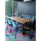 Deryawood Arwen Ahşap Bahçe Masası Açık Ceviz 70x120x76 cm - 70*120*76 CM