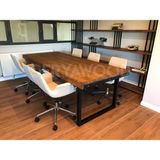 Deryawood Ceviz 90x200x76 cm Masif Ahşap Toplantı Masası