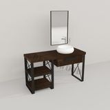 Deryawood Ceviz Larix Banyo Dolabı