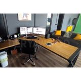 Deryawood Gold Dogal Ahşap Modüllü Ofis Masası -Çalışma Masası-160*85-60*75 cm - 160x85-Modül 60x75 cm