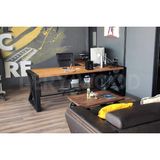Deryawood Gold Dogal Ahşap Modüllü Ofis Masası -Çalışma Masası-160*85-80*75 cm - 160x85-Modül 80x75 cm