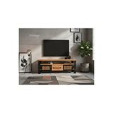 Deryawood Iron Doğal Ahşap Çekmeceli Tv Ünitesi - 120cm Kahverengi