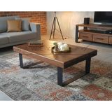 Deryawood Lumo Doğal Ahşap Orta Sehpa 85X110 - CEVİZ