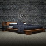 Deryawood Mar Masif Ahşap Tek Kişilik Karyola 160X200 - Açık Ceviz Renk - 160 x 200 cm