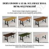 Deryawood Masif Ahşap Atair Sulamalı Yemek Masası 70*160*76cm