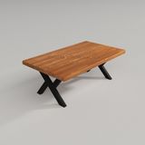 Deryawood Masif Ahşap Natura Ofis Sehpa 85X100X45 CM - Açık Ceviz - 85*100*45 cm