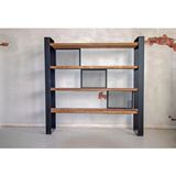 Deryawood Masif Ahşap Ofis Kitaplık 100*30*180 Cm