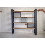 Deryawood Masif Ahşap Ofis Kitaplık 140*30*180 Cm