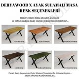 Deryawood Masif Ahşap Picea Sulamalı Mutfak Masası 70*140*76cm