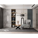 Deryawood Masif Ahşap Purunus Ofis Sehpa 60X60X45 CM - Açık Ceviz - 60*60*45