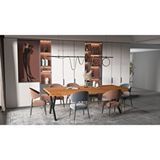 Deryawood Masif Ahşap Tilia Toplantı Masası 100*240*76 Cm Kahverengi
