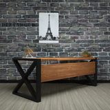 Deryawood Silver Ahşap Çalışma Masası 140X85X76 C-Ön Ahşap - 85x140x76 cm - Açık Ceviz