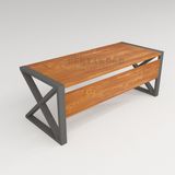 Deryawood Silver Ahşap Çalışma Masası 160X85X76 Cm-Ön Ahşap-Antrasit Renk Ayak - 85x160x76 cm - Açık Ceviz