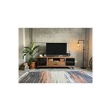 Deryawood Style Doğal Ahşap Çekmeceli Tv Ünitesi - 170cm Kahverengi