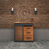Deryawood Vega Doğal Ahşap Sürgülü Çemeceli Konsol 100CM - 100 cm - Açık Ceviz