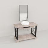 Deryawood Vento Banyo Dolabı 40*100*76 Beyaz Eskitme