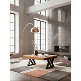 Deryawood Ventus Doğal Ahşap Orta Sehpa 100X100 - AÇIK CEVİZ