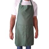 derycollection Mutfak Önlüğü, Unisex, Yeşil, 70x80 cm, Pamuk-Polyester, Duck Kumaş, Ayarlanabilir Askılı, Düz, Cepli,