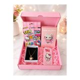 deryora Hello Kitty Hediye Seti Hediye Kutusu Kolye Şişe Açacağı UNO Kart Oyunu New Block Yapı Blokları Eğlenceli Doğum Günü Hediyesi