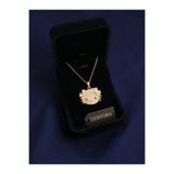 deryora Hello Kitty Taşlı Kolye Parlak Zirkon Taş Kaplama Fiyonklu Gold Kolye