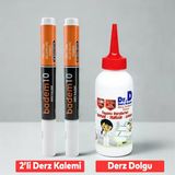 Derz Kalemi Derz Dolgu Yenileme Hızlı Kuruyan Su Bazlı Kokusuz Kalıcı Fayans Yenileme Kalem 2'Li Set