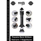 #Derzkazıyıcı Mutfak Banyo Fayans Derz Dolgu Silikon Kazıyıcı Sıyırıcı Uygulayıcı 3'Ü 1 Arada Bıçak