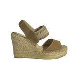 Desa Bej Kadın Lastik Bantlı Slingback Dolgu Topuklu Süet Espadril 26032, 39