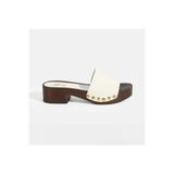 Desa Beyaz Zımba Detaylı Topuklu Kadın Terlik