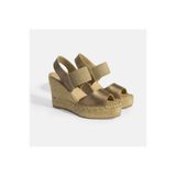 Desa Gold Kadın Lastik Bantlı Slingback Dolgu Topuklu Deri Espadril