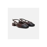 Desa Kadın Kahve Kare Burun Slingback Deri Günlük Ayakkabı