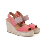 Desa Kadın Pembe Dolgu Topuklu Espadril Sandalet 31370, 40