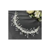 DesaAccessories Beyaz Kristal Taşlı Gelin, Nişan, Kına Saç Aksesuarı, Gelin Tacı