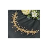 DesaAccessories Gold Kristal Taşlı Nişan, Kına, Düğün Saç Aksesuarı, Gelin Tacı